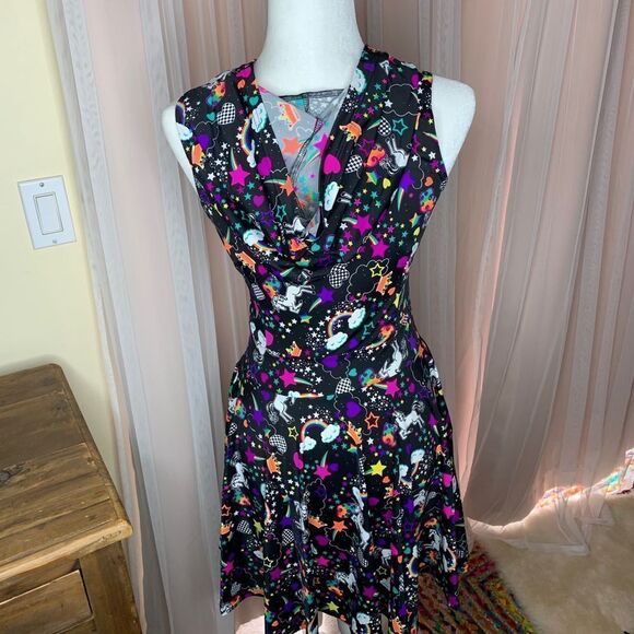 Custom Rainbows & Unicorns Hooded dress - Picture 5 of 6